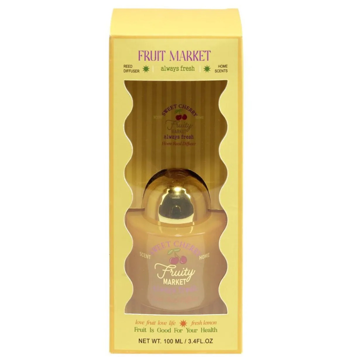 Diffuseur d'ambiance 100ml Fruit Market avec bâtonnets Ø7xH7,5cm (2 modèles) < Gifi Online
