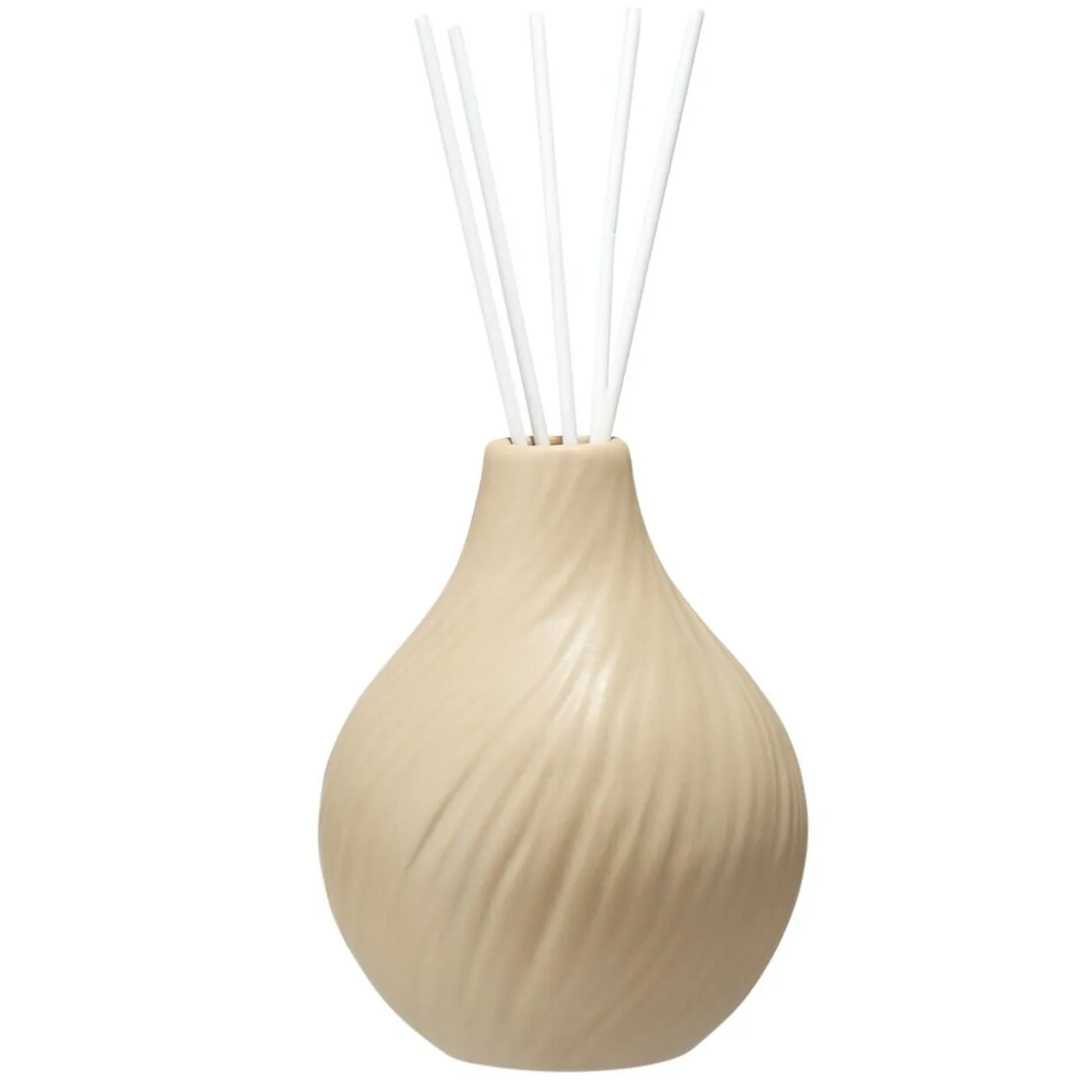 Diffuseur de parfum 100ml grès organique et bâtonnets Ø8,5xH13cm (3 modèles)