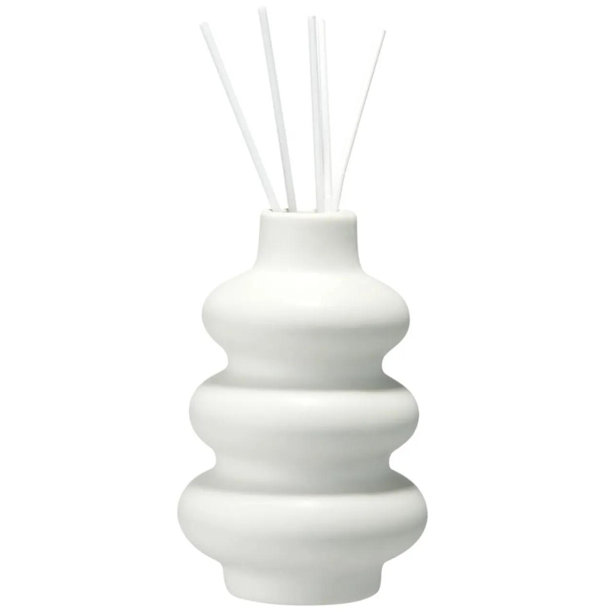 Diffuseur de parfum 100ml grès organique et bâtonnets Ø8,5xH13cm (3 modèles)