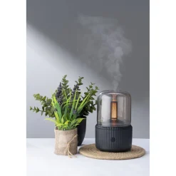 Diffuseur d'huile essentiel ampoule cuivre socle noir Ø10xH15cm < Gifi Best