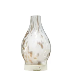 Diffuseur d'huile essentielle électrique en verre blanc avec LED Ø12xH22cm < Gifi Best