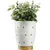Diffuseur huiles essentielles Mességué Yarra blanc support plante 5V Ø11,5xH22cm < Gifi New