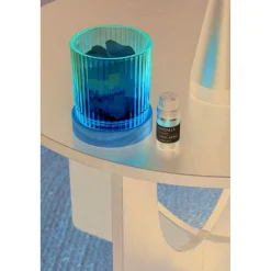 Diffuseur roche LED base bois avec 1 huile essentielle - 2 modèles < Gifi Best