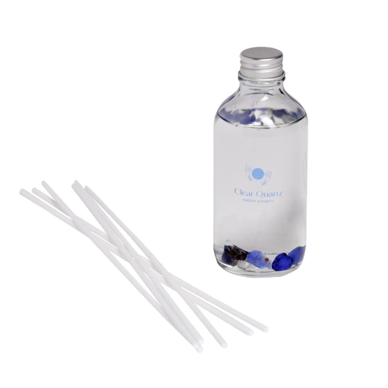 Diffuseur senteur avec pierres semi précieuses et 6 bâtonnets - 4 modèles