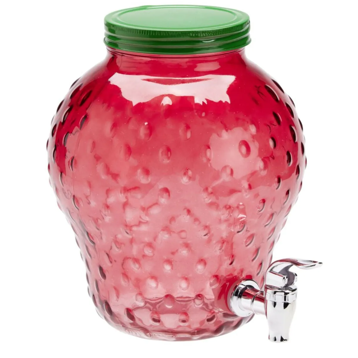 Distributeur de boisson en verre 3,7L forme fraise rouge 22x20xH24cm < Gifi Clearance