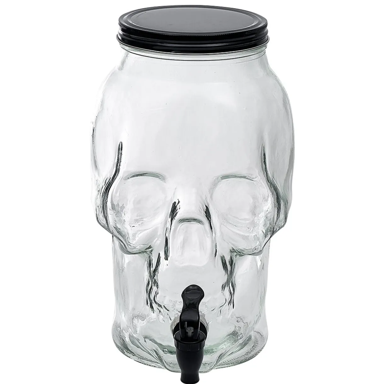 Distributeur de boisson tête de mort en verre 5L < Gifi Outlet
