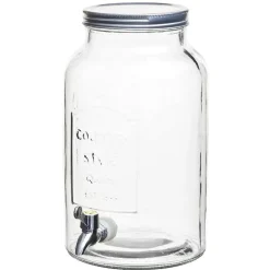 Distributeur de boisson verre couvercle métal 5.5 L