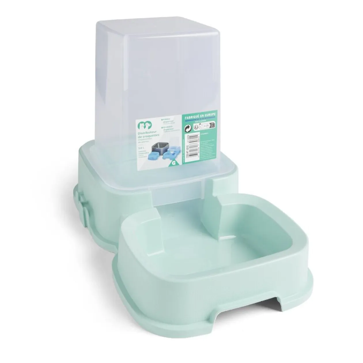 Distributeur de croquettes plastique 3,6L (2 modèles)