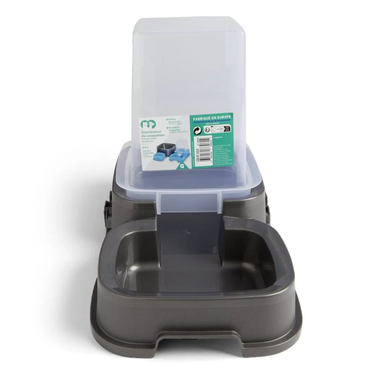Distributeur de croquettes plastique 3,6L (2 modèles)