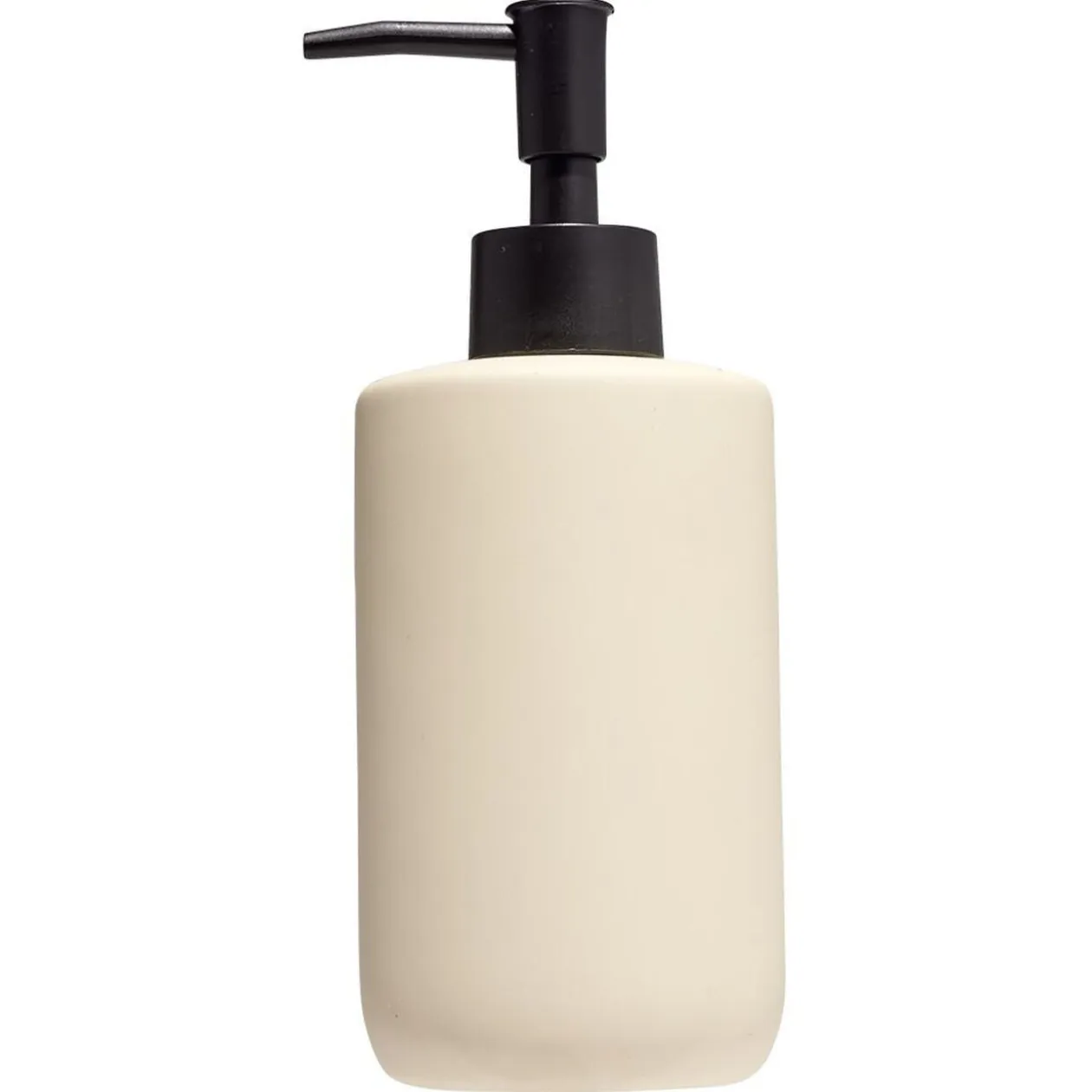 Distributeur de savon céramique beige Ø7xH18,5cm