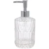 Distributeur de savon en verre effet cristallin transparent Ø8xH17,5cm