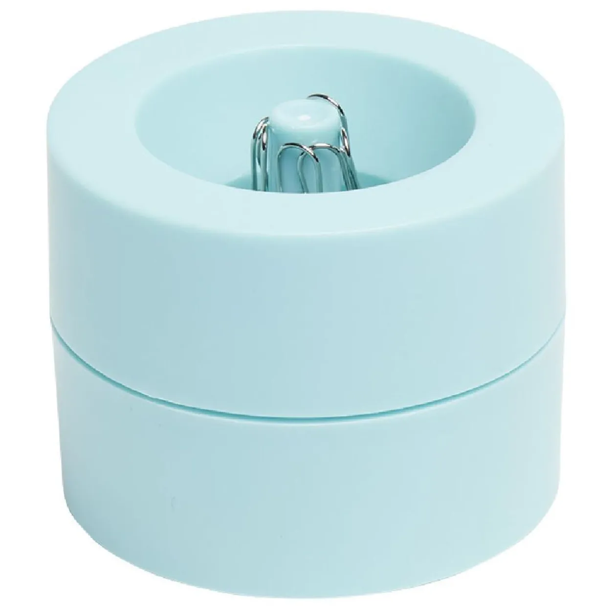 Distributeur de trombones de couleur bleue