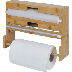 Distributeur film alimentaire et essuie-tout bambou 33,5x10xH25cm < Gifi Online