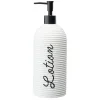 Distributeur à savon 1L inscription Lotion polyrésine Ø9xH25cm (2 modèles) < Gifi