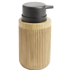 Distributeur savon plastique imitation bois Ø7,6xH17,5cm < Gifi Best