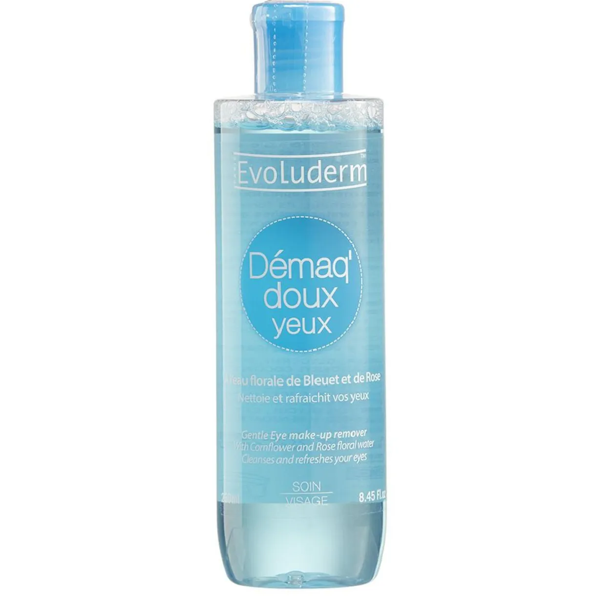 Démaquillant yeux doux Evoluderm eau de bleuet et rose 250 ml < Gifi