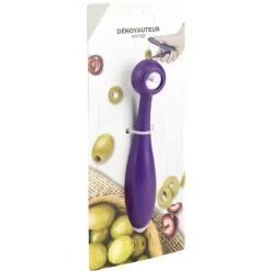 Dénoyauteur manuel 8,5x13cm acier et plastique violet