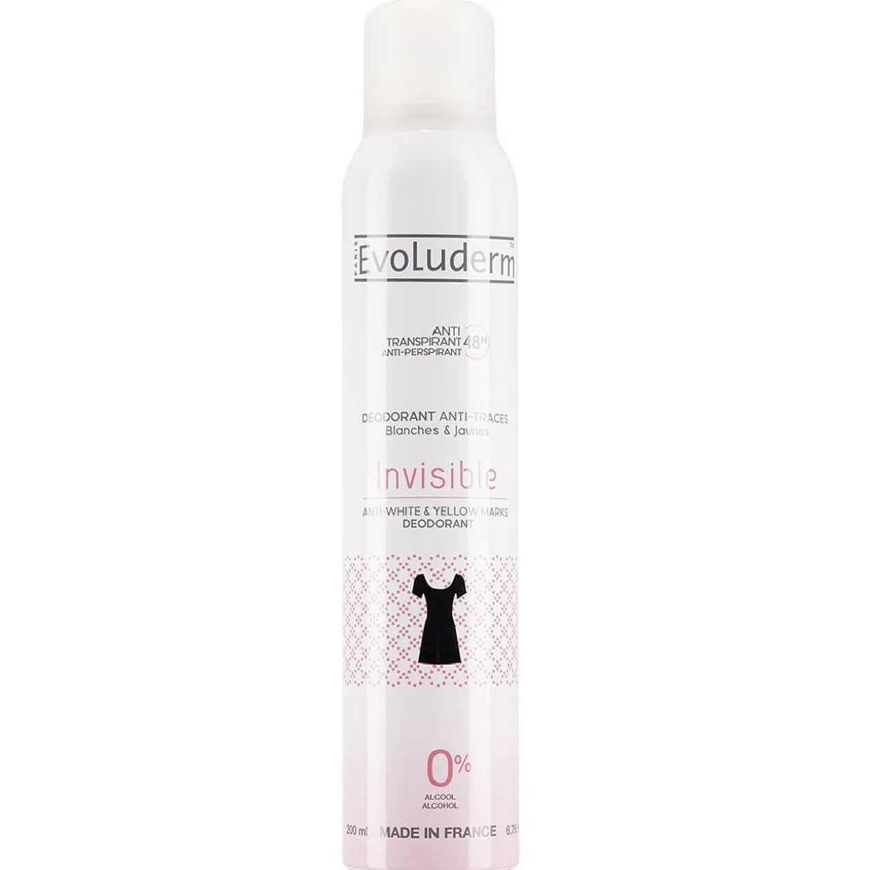 Déodorant Evoluderm anti traces 200 ml