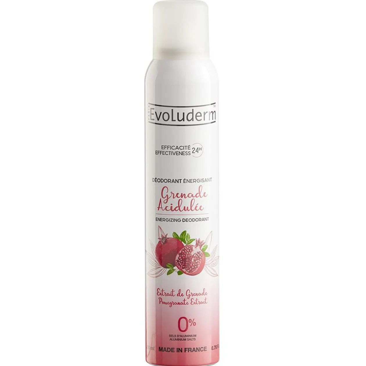 Déodorant Evoluderm grenade acidulée 200 ml