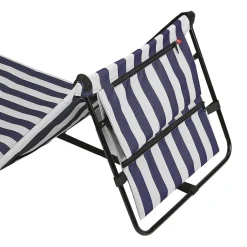 Dossier de plage marinière bleu et blanc 143x51xH41cm < Gifi New