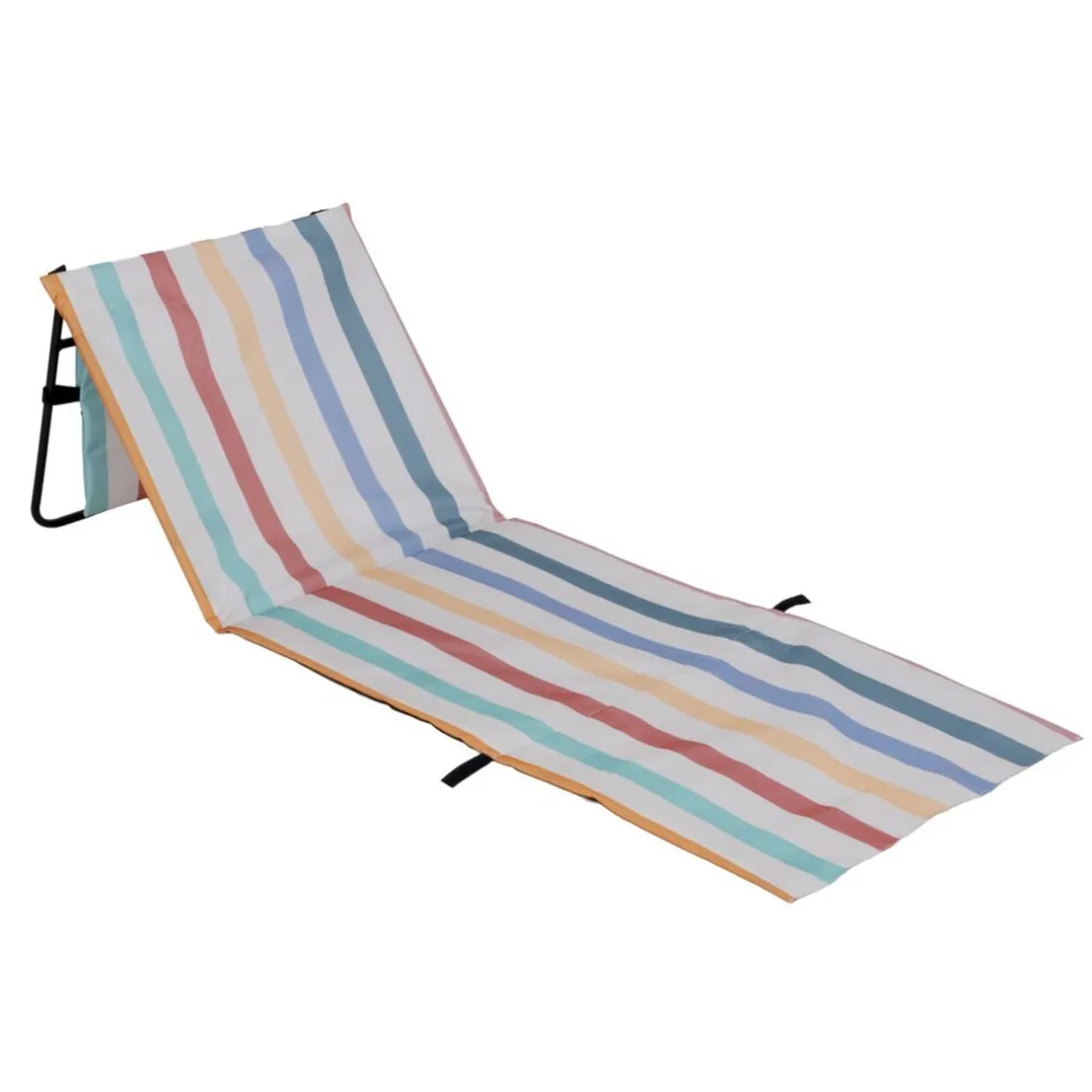 Dossier de plage pliable métal et tissu bayadère rayures multicolores 51xL150cm < Gifi Online