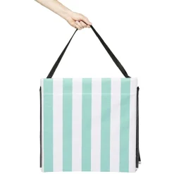 Dossier de plage XL Funky rayure vert blanc 153x148xH41cm < Gifi Discount