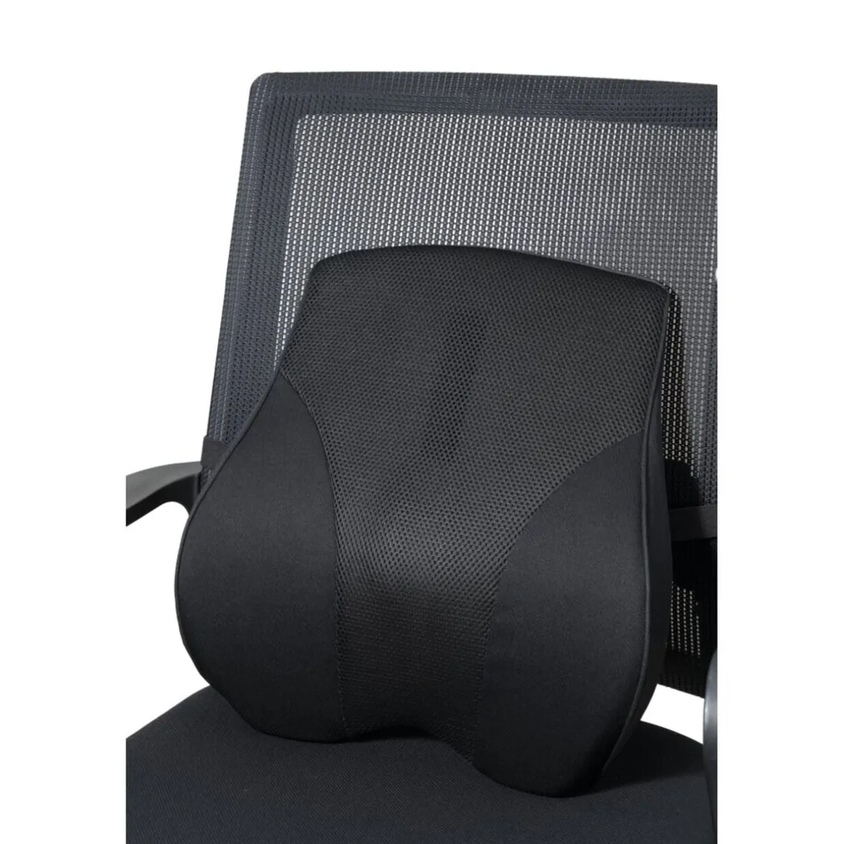 Dossier lombaire chaise de bureau mémoire de forme noir 43x11xH39,5cm < Gifi Hot