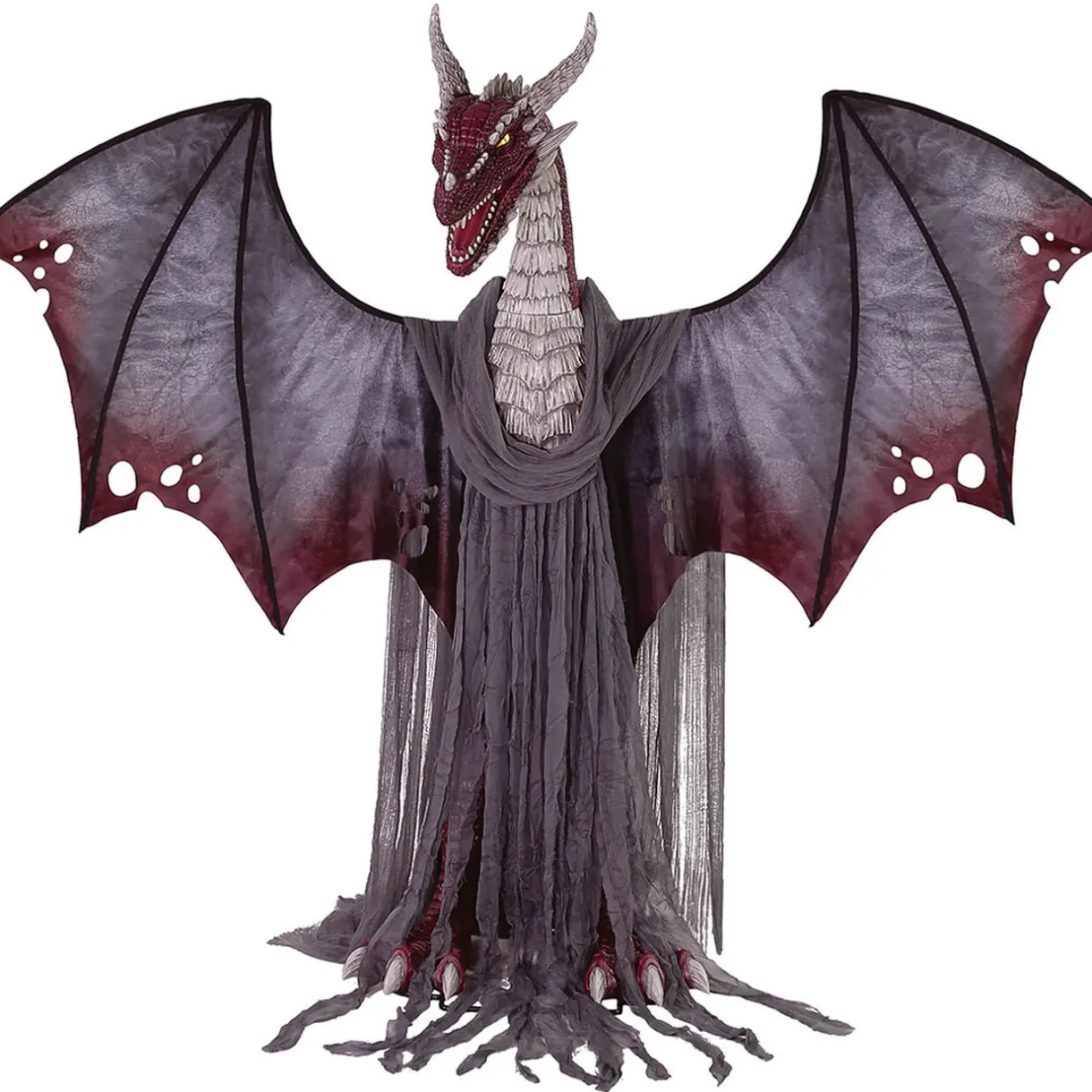 Dragon géant animé et sonore noir et rouge H182cm < Gifi Discount