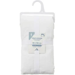 Drap housse en coton blanc 90x190 cm < Gifi Discount