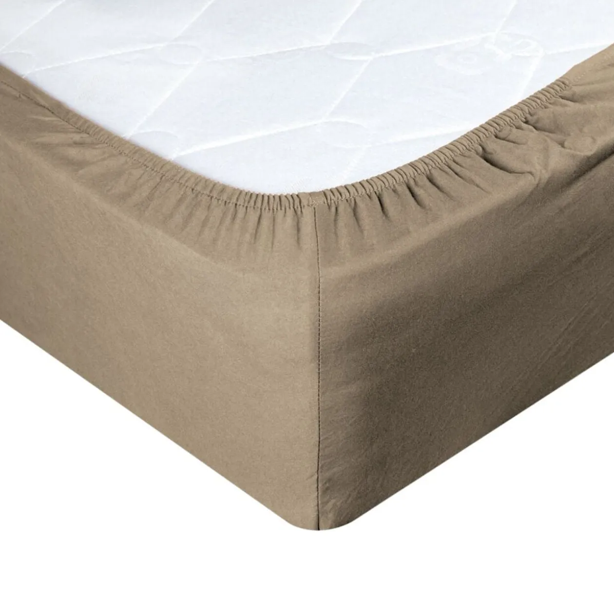 Drap-housse 2 personnes microfibre uni 140x200cm (4 modèles)