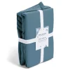 Drap housse 140x190cm 100% coton bleu marine