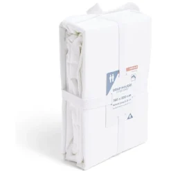 Drap housse 160x200cm 100% coton percale blanc