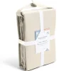 Drap housse 140x190cm 100% coton percale beige