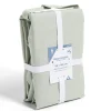 Drap housse 90x190cm 100% coton vert céladon < Gifi