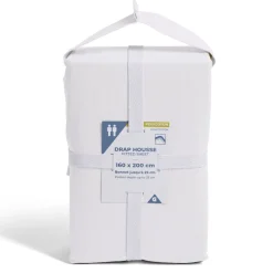 Drap housse 160x200cm polycoton blanc