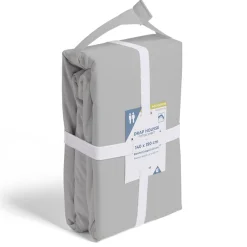 Drap housse 140x190cm polycoton gris < Gifi Outlet