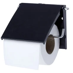 Dérouleur papier toilettes noir < Gifi