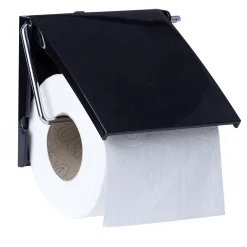 Dérouleur papier toilettes noir < Gifi