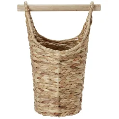 Dérouleur papier WC bois avec panière imitation osier tressé < Gifi Outlet