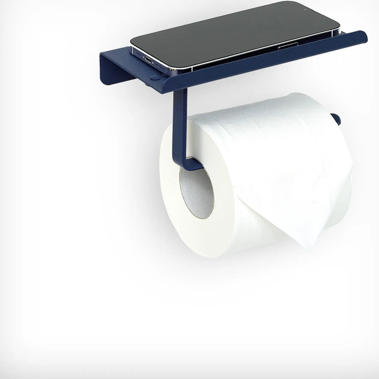 Dérouleur papier WC inox bleu Sunflow à visser ou coller 17,4x9xH8cm