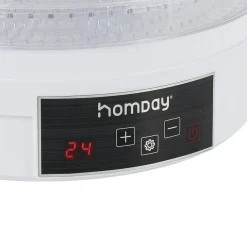 Déshydrateur alimentaire Homday 350W ABS blanc Ø30cm < Gifi New