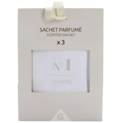 Désodorisant sachet parfumé x3 senteur jasmin 3x5gr