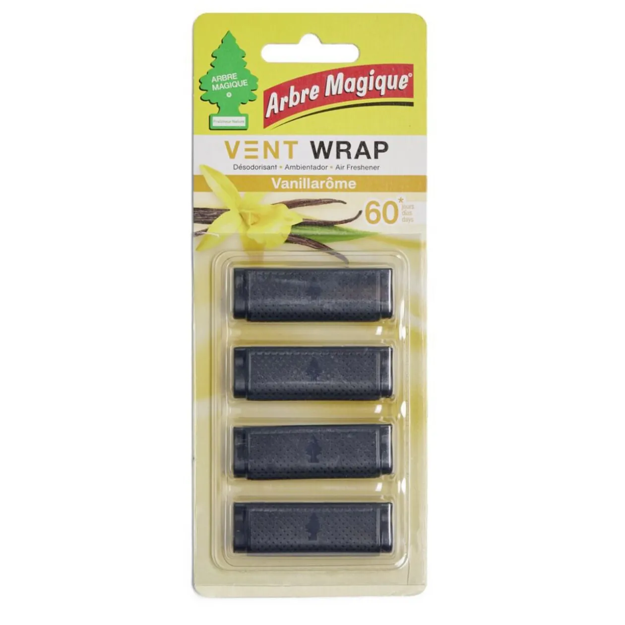Désodorisant voiture Vent Wrap Arbre Magique senteur vanille