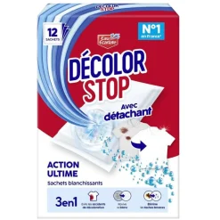 Détachant Décolor Stop 12 sachets action ultime spécial blanc