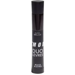 Duo levres gloss et rouge a levres assortie