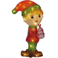 Elfe de Noël lumineux 30LED blanc chaud H30cm