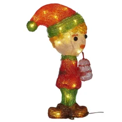 Elfe de Noël lumineux 30LED blanc chaud H30cm