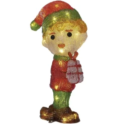 Elfe de Noël lumineux 30LED blanc chaud H30cm
