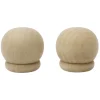 Embout de tringle anglais en bois naturel Ø20mm x2