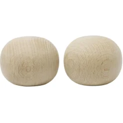 Embout de tringle forme galet en bois naturel Ø28mm x2 < Gifi Sale